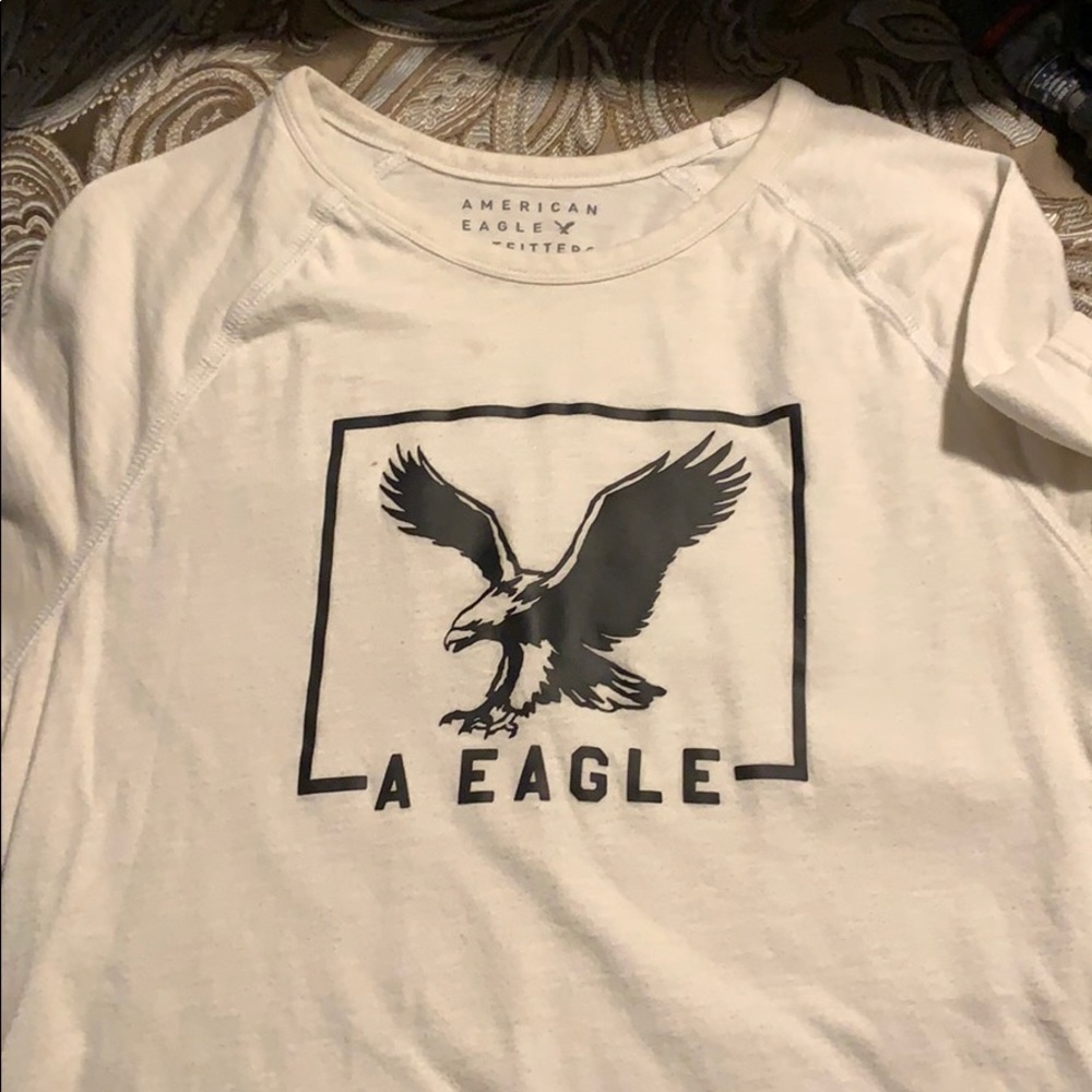 American eagle boys white t shirt